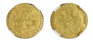 (1422-53) France Gold Salut D'OR King Henry VI NGC MS60