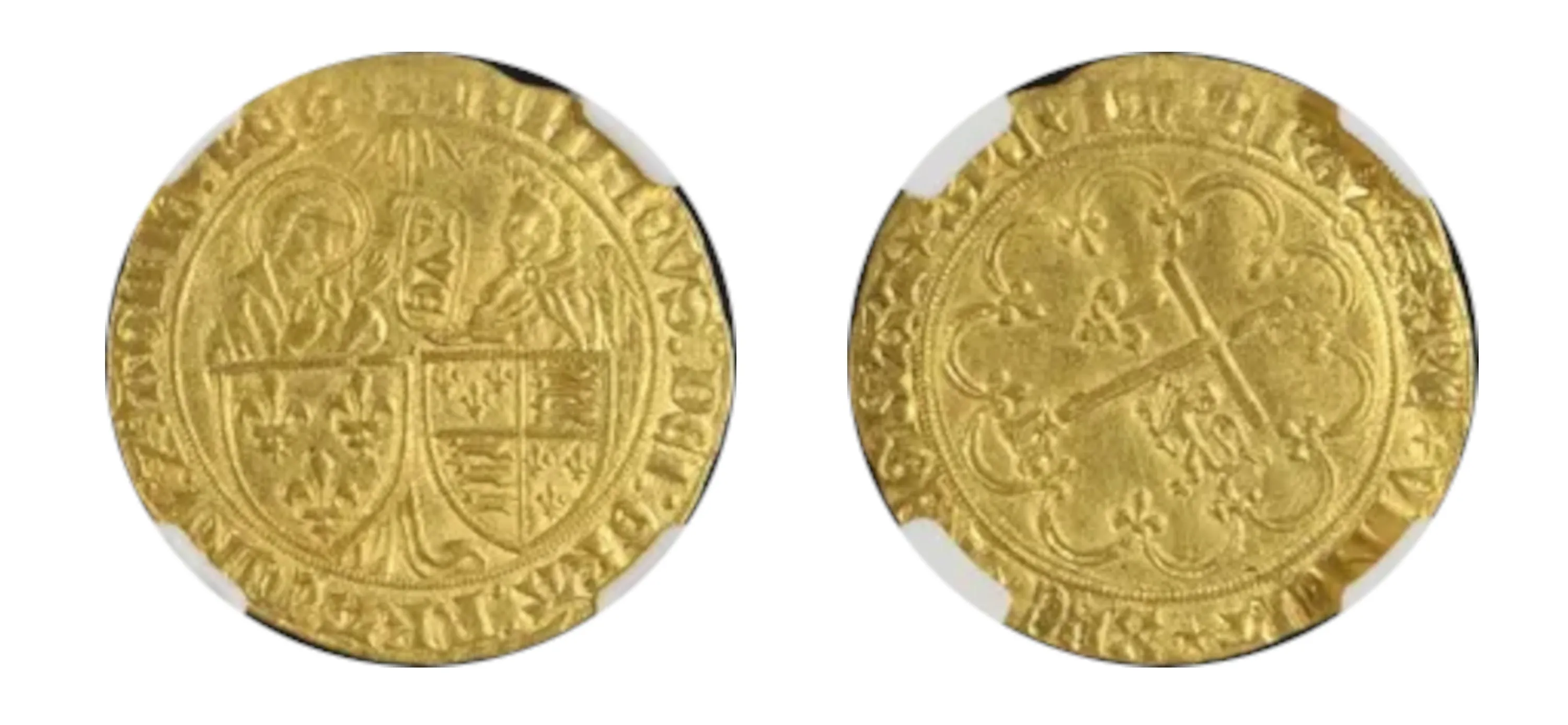 (1422-53) France Gold Salut D'OR King Henry VI NGC MS60