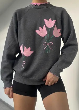 80's Layered Tulip Sweatshirt (S-M)