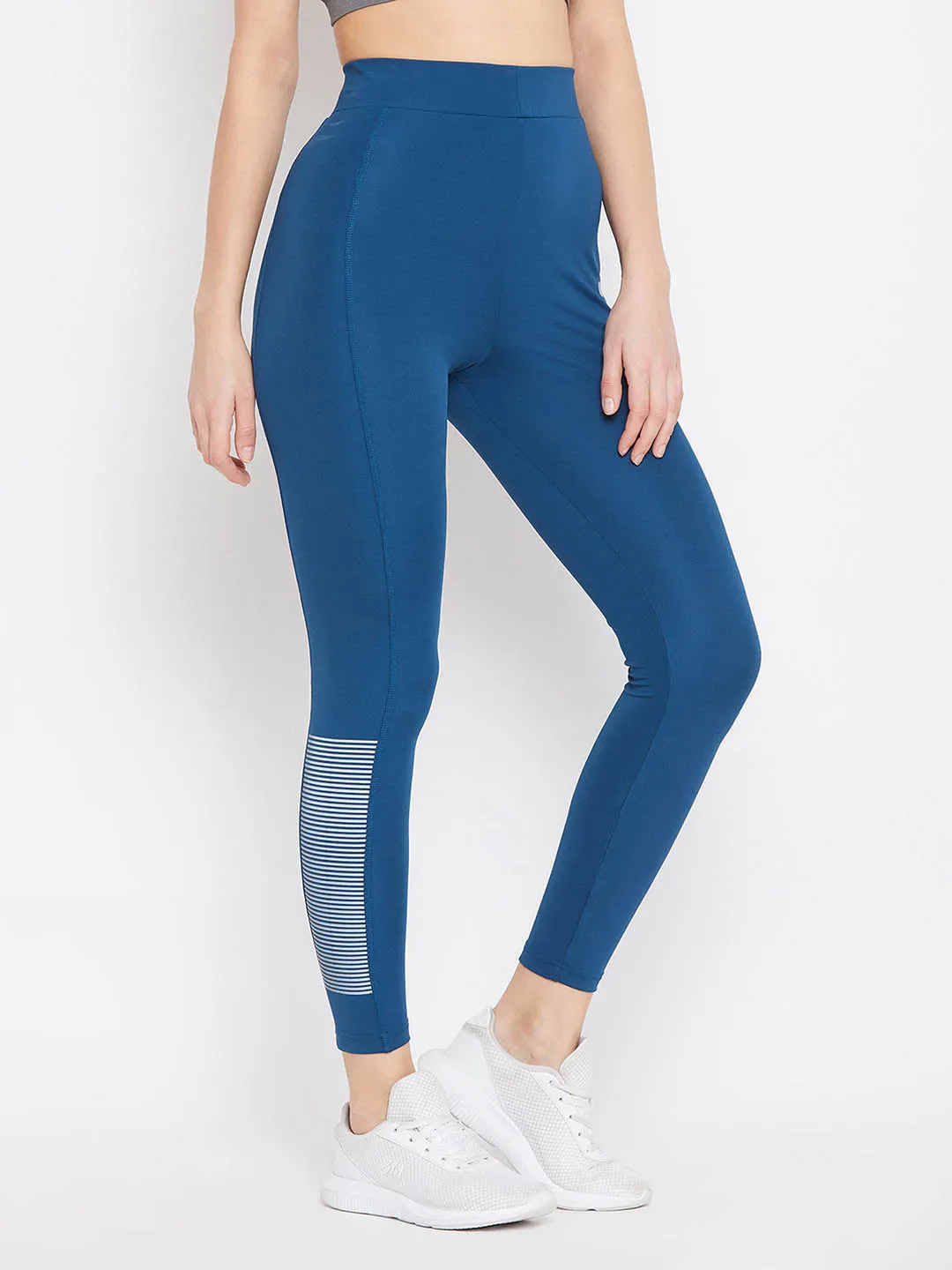 Activewear Ankle Length Tights In Blue
