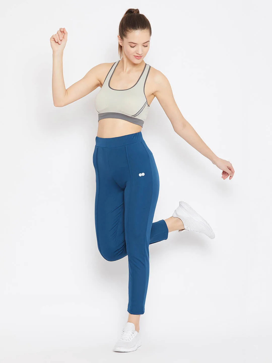 Activewear Ankle Length Tights In Blue