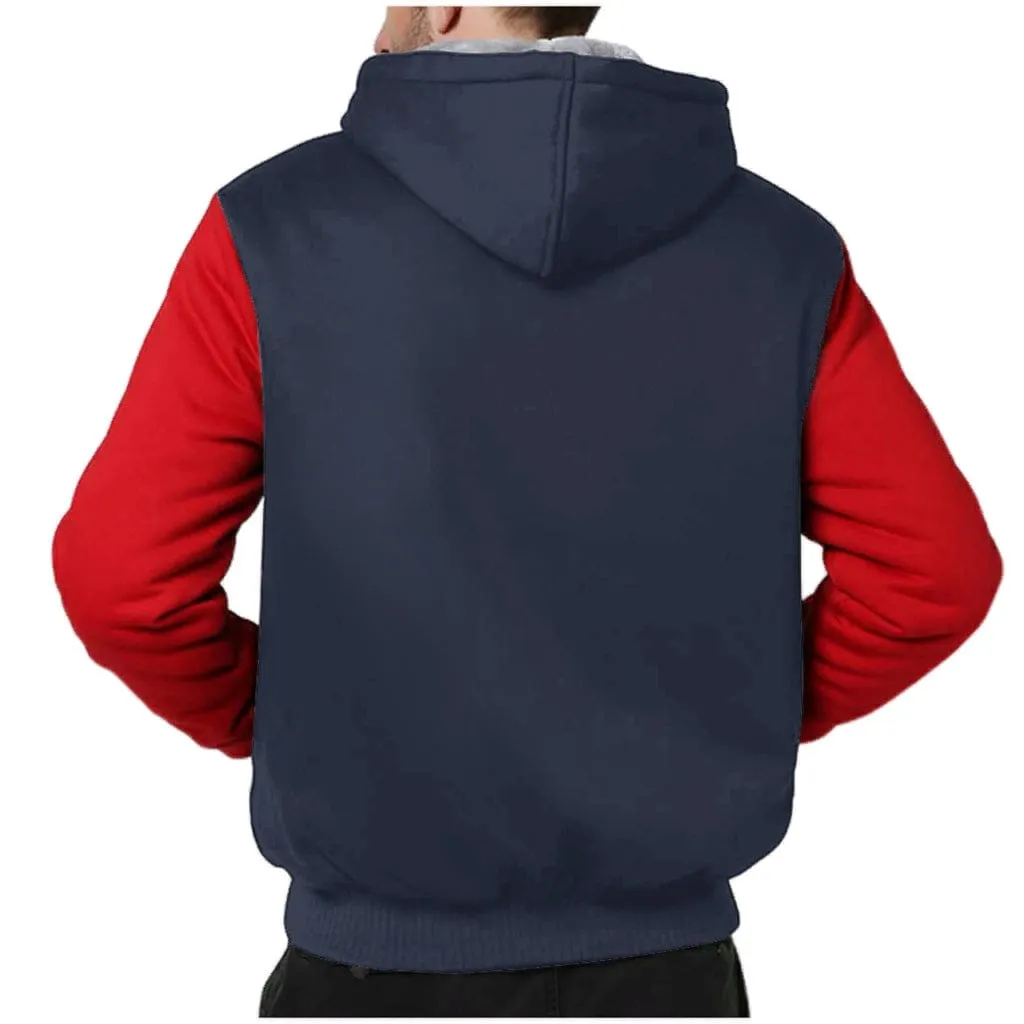 ATHLETIC APPARATUS FULL ZIPPER WARMTH V2 RED BLUE THICK PLUS FLEECE S
