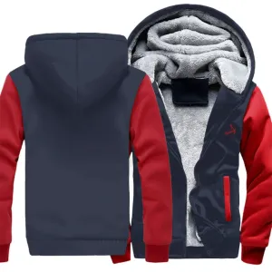 ATHLETIC APPARATUS FULL ZIPPER WARMTH V2 RED BLUE THICK PLUS FLEECE S