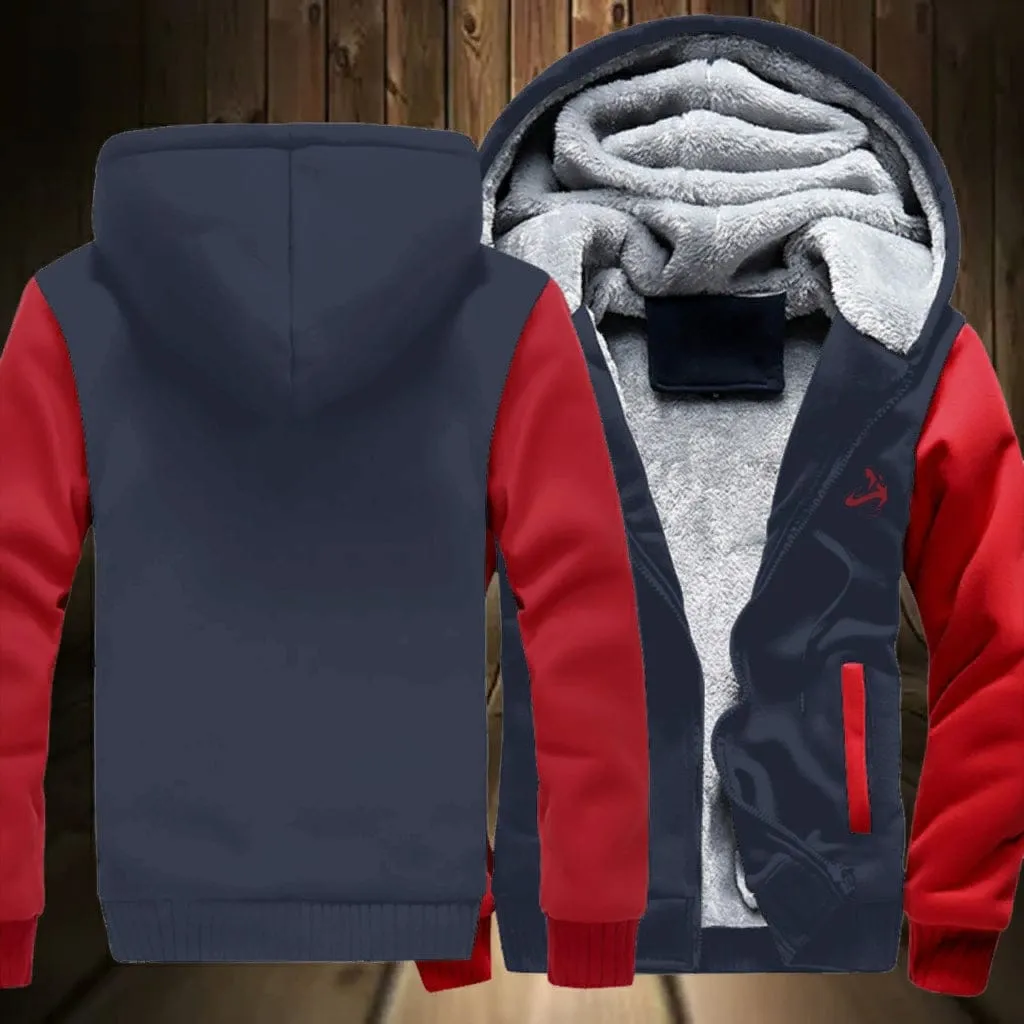 ATHLETIC APPARATUS FULL ZIPPER WARMTH V2 RED BLUE THICK PLUS FLEECE S