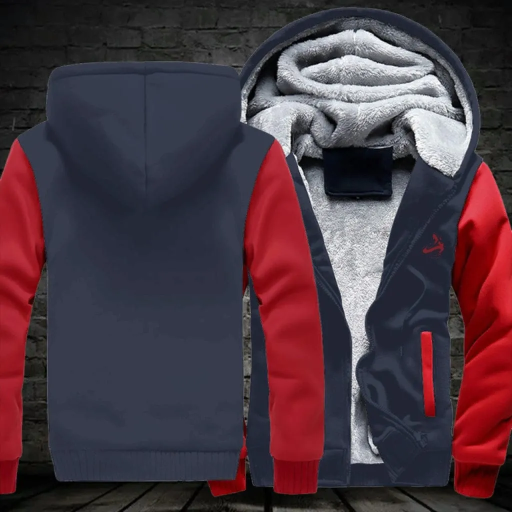 ATHLETIC APPARATUS FULL ZIPPER WARMTH V2 RED BLUE THICK PLUS FLEECE S