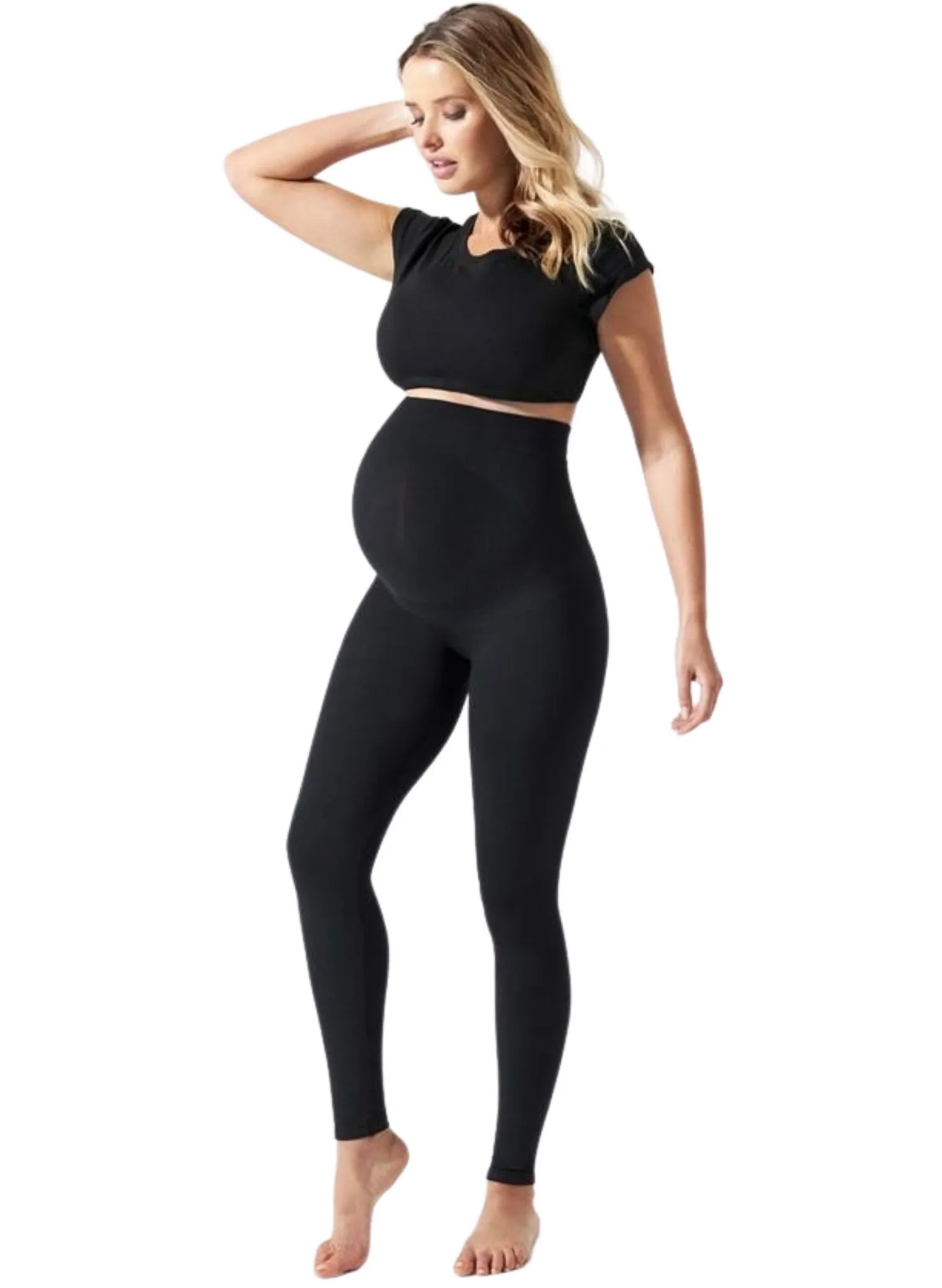 BLANQI Maternity Belly Support Leggings - Black