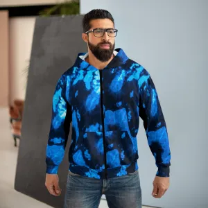 Blue Lava Unisex All-Over Print Zip Hoodie – Cozy Custom Winter Style