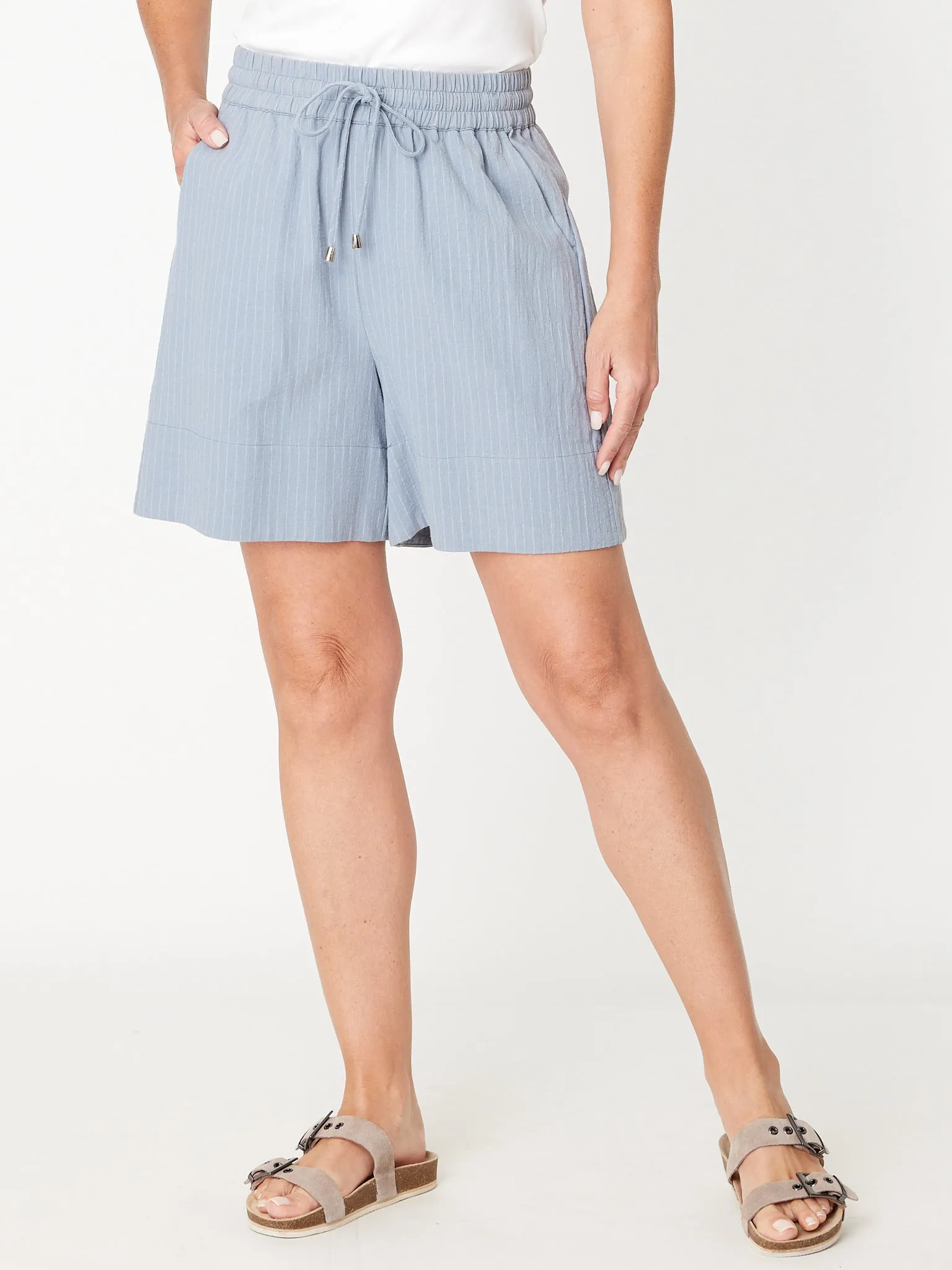 Bondi Stripe Short - 29410 Sky/White