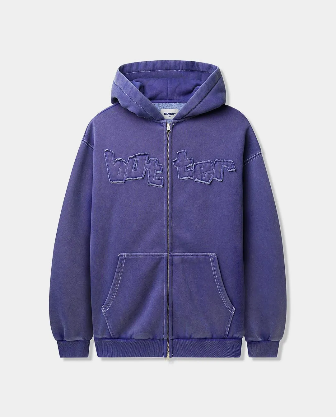 Butter Goods - Mineral Wash Zip Hood - Prussian