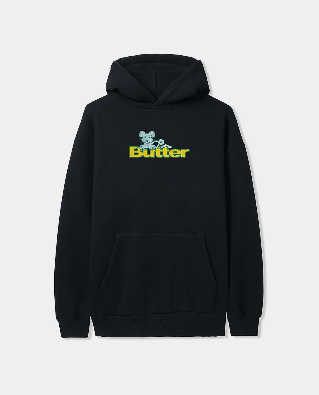 Butter Goods - Rat Logo Pullover Hood - Black
