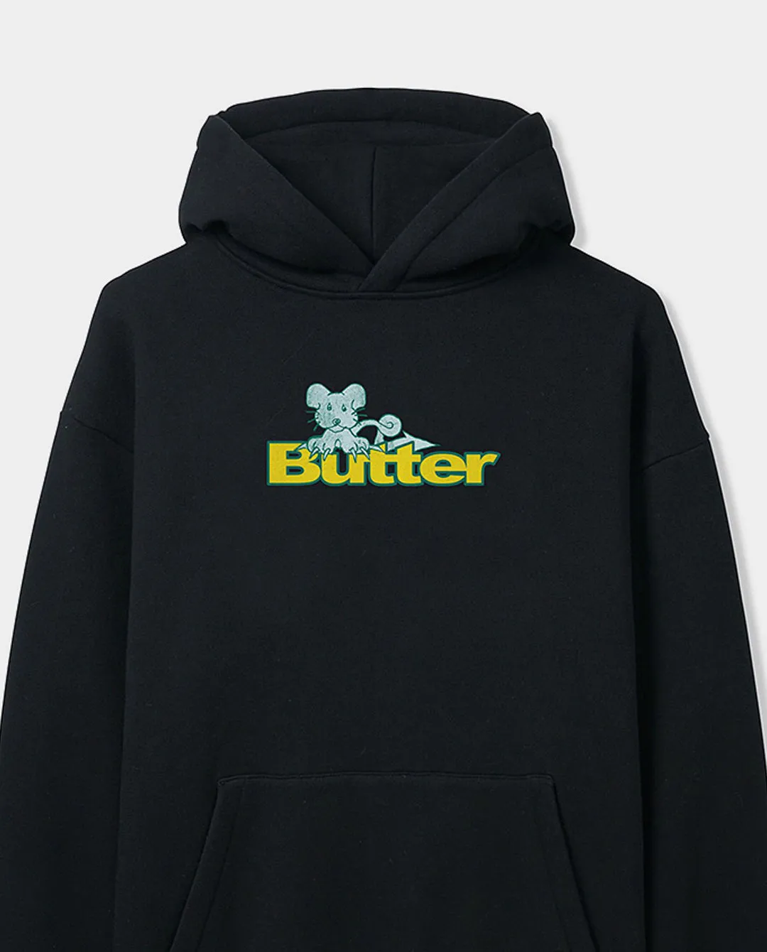 Butter Goods - Rat Logo Pullover Hood - Black