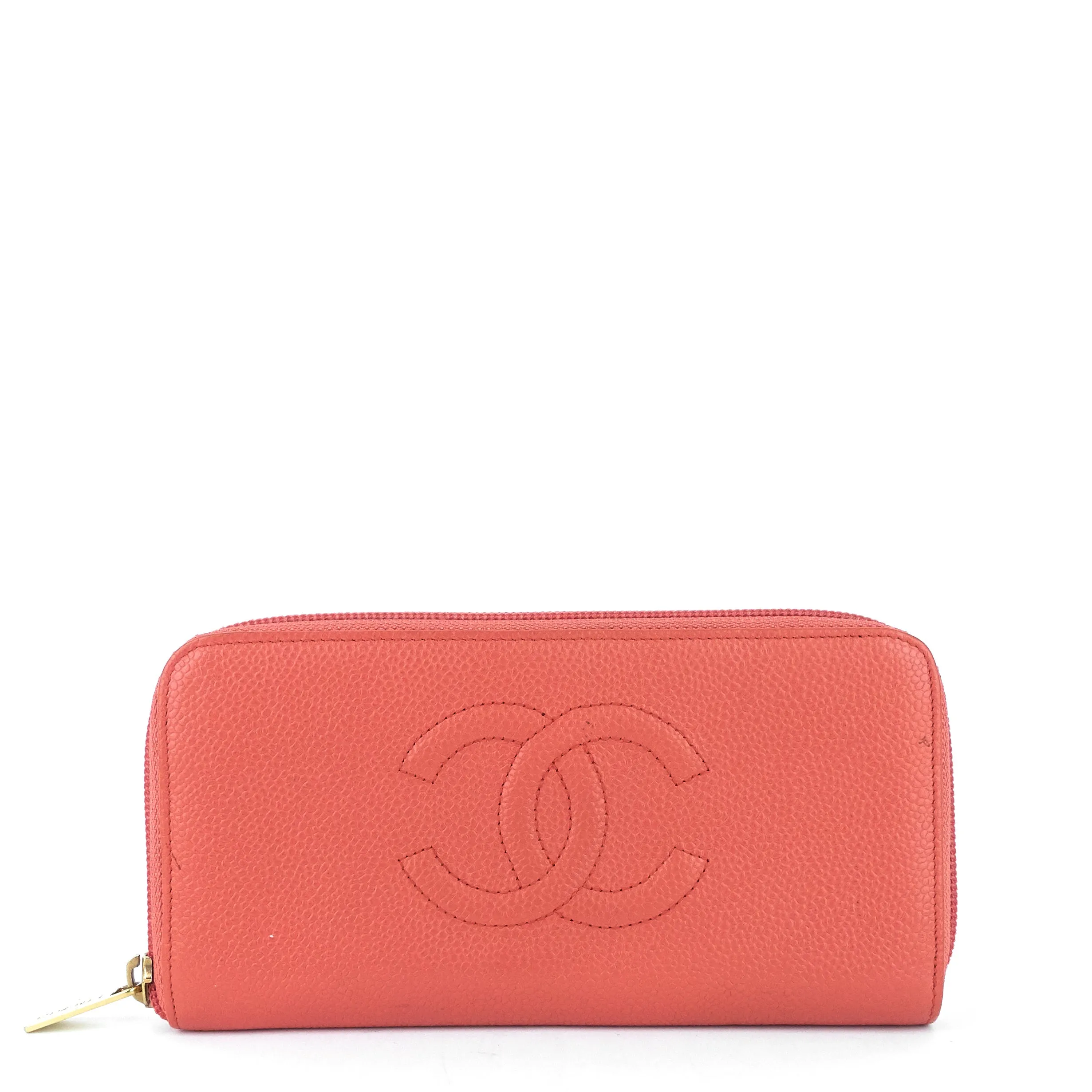 CC Timeless Caviar Zip Around Wallet