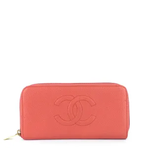 CC Timeless Caviar Zip Around Wallet