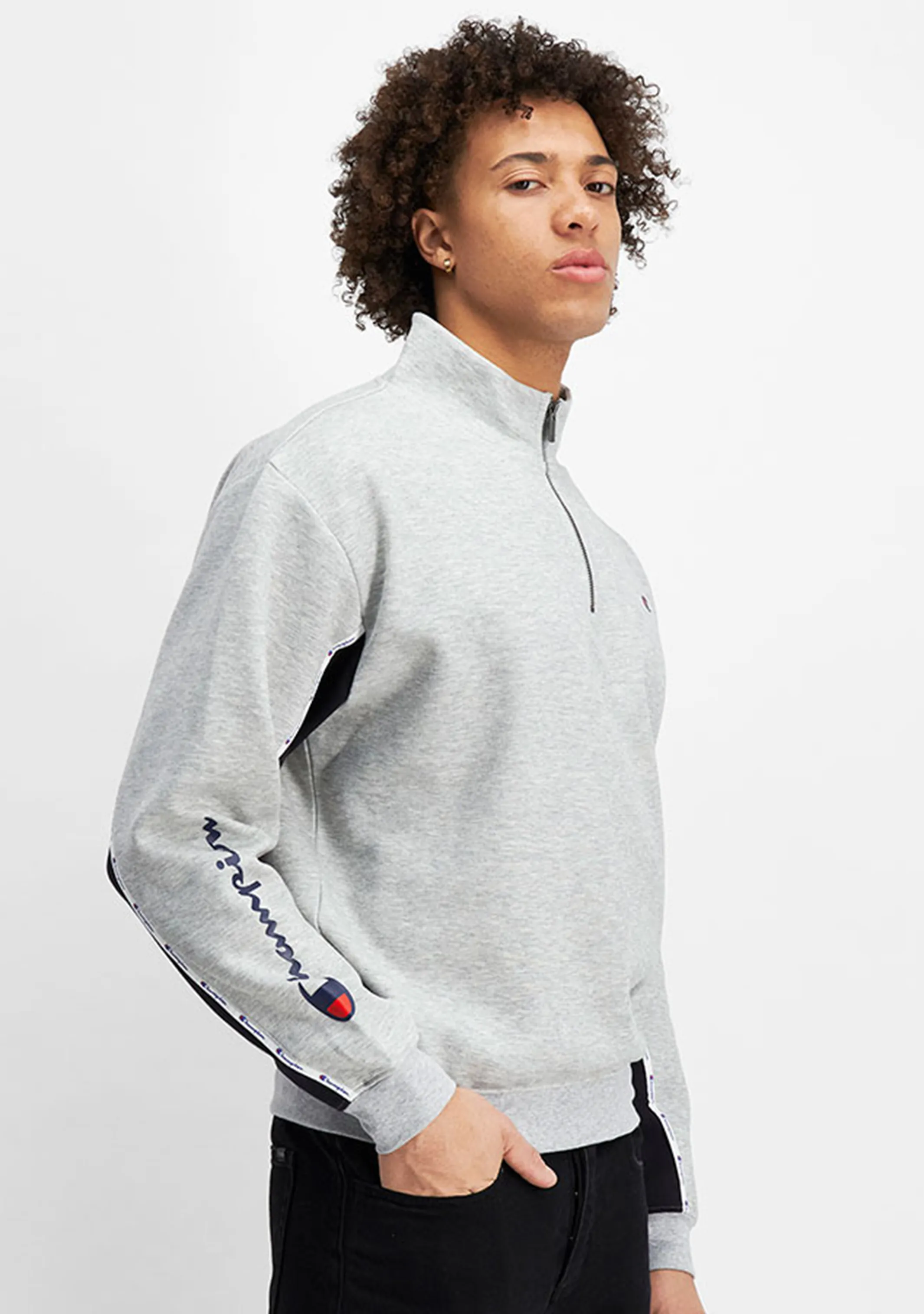 Champion Mens Rochester Athletic Quarter Zip <BR> AW8PN A3R