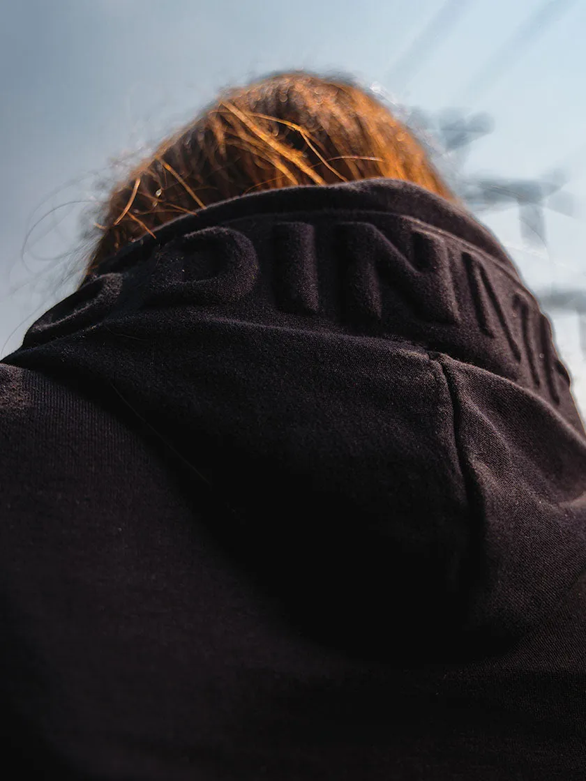 Classic Blackout logo Cropped Hoodie - Womens