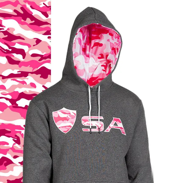 Classic Lined Hoodie| Pink Military Camo PreOrder