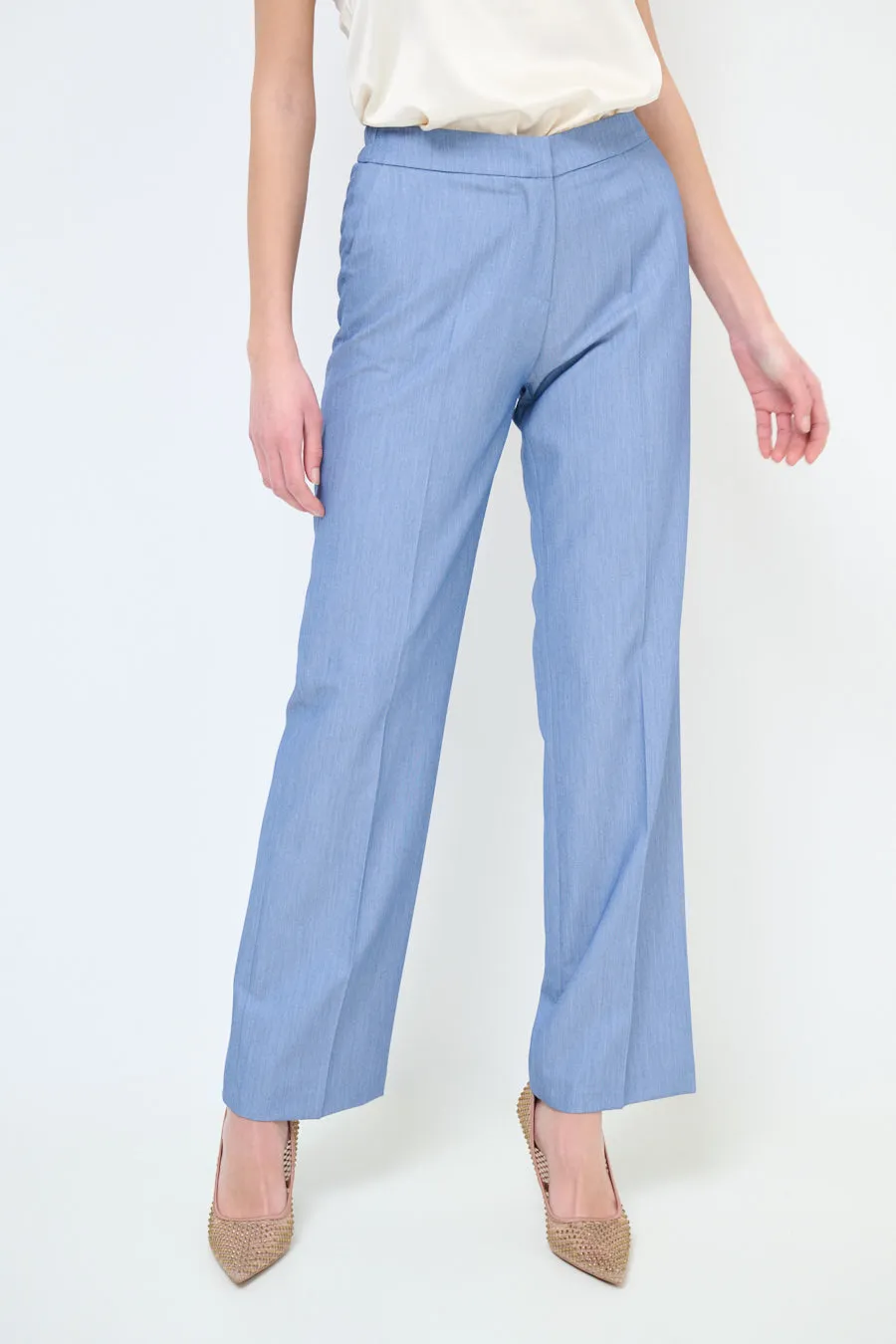 Classic straight leg tailored trousers wholesale