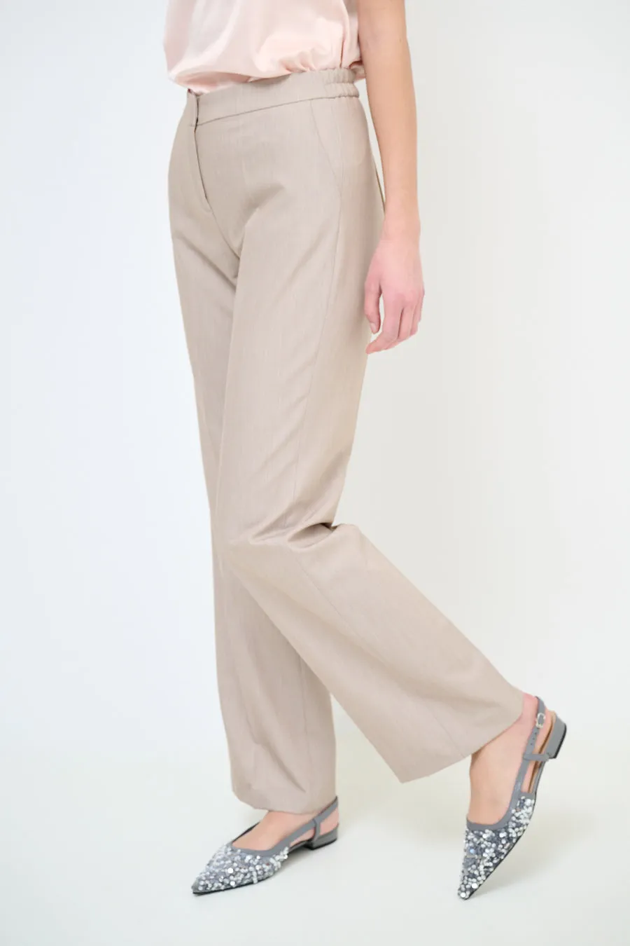 Classic straight leg tailored trousers wholesale