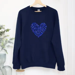 Confetti Heart Navy Sweatshirt