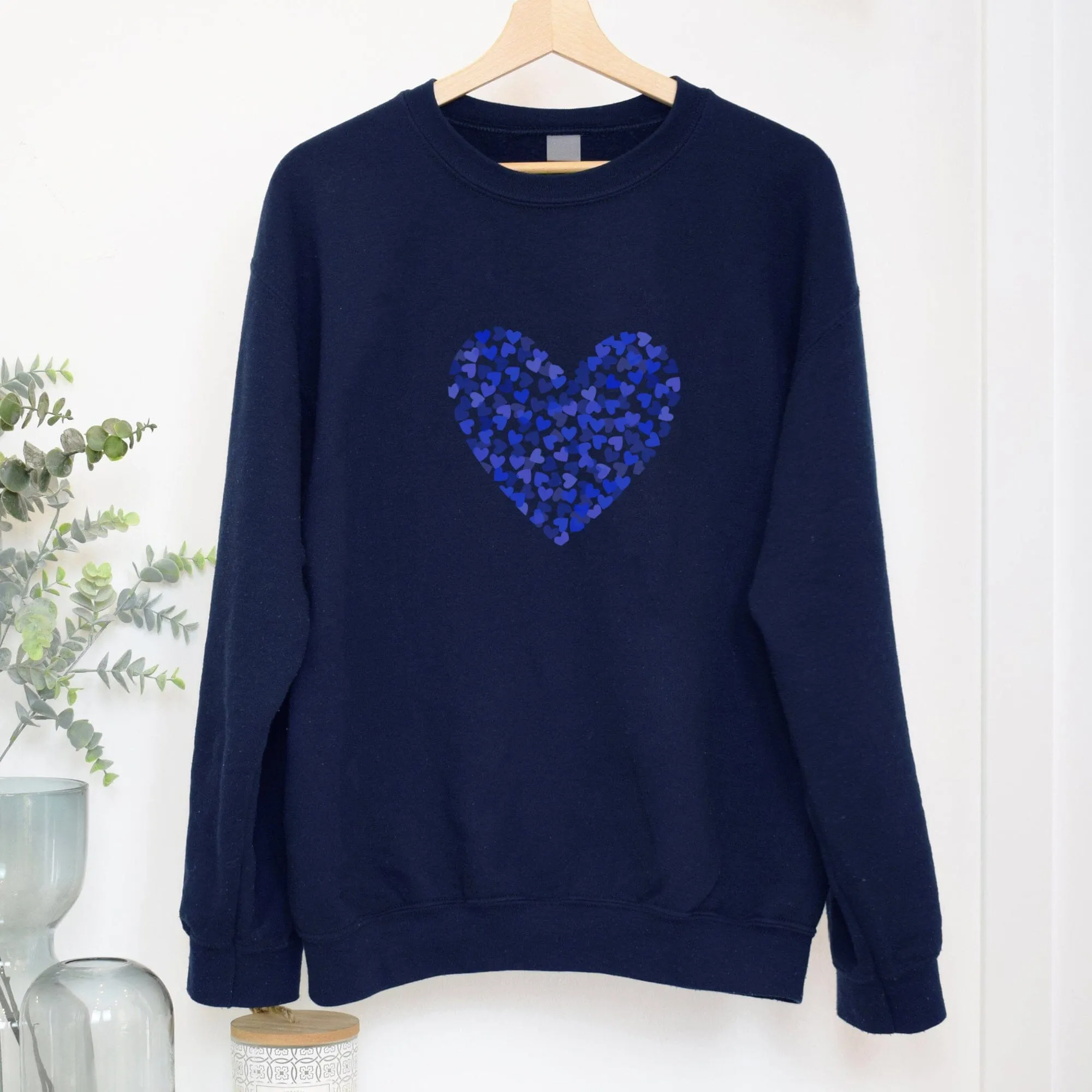 Confetti Heart Navy Sweatshirt