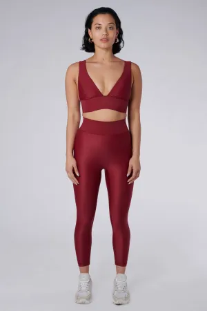 Cora Compression Leggings | Recycled Nylon | Wine