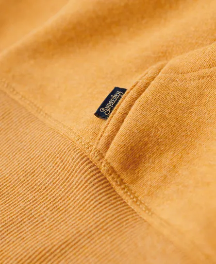 Essential Logo Zip Hoodie - Ochre Yellow Marl