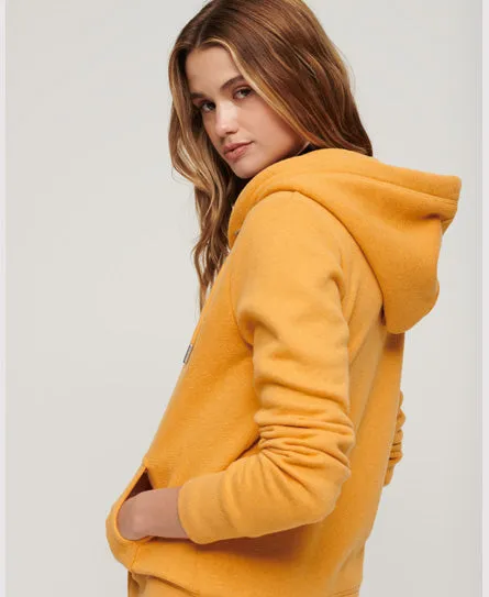 Essential Logo Zip Hoodie - Ochre Yellow Marl