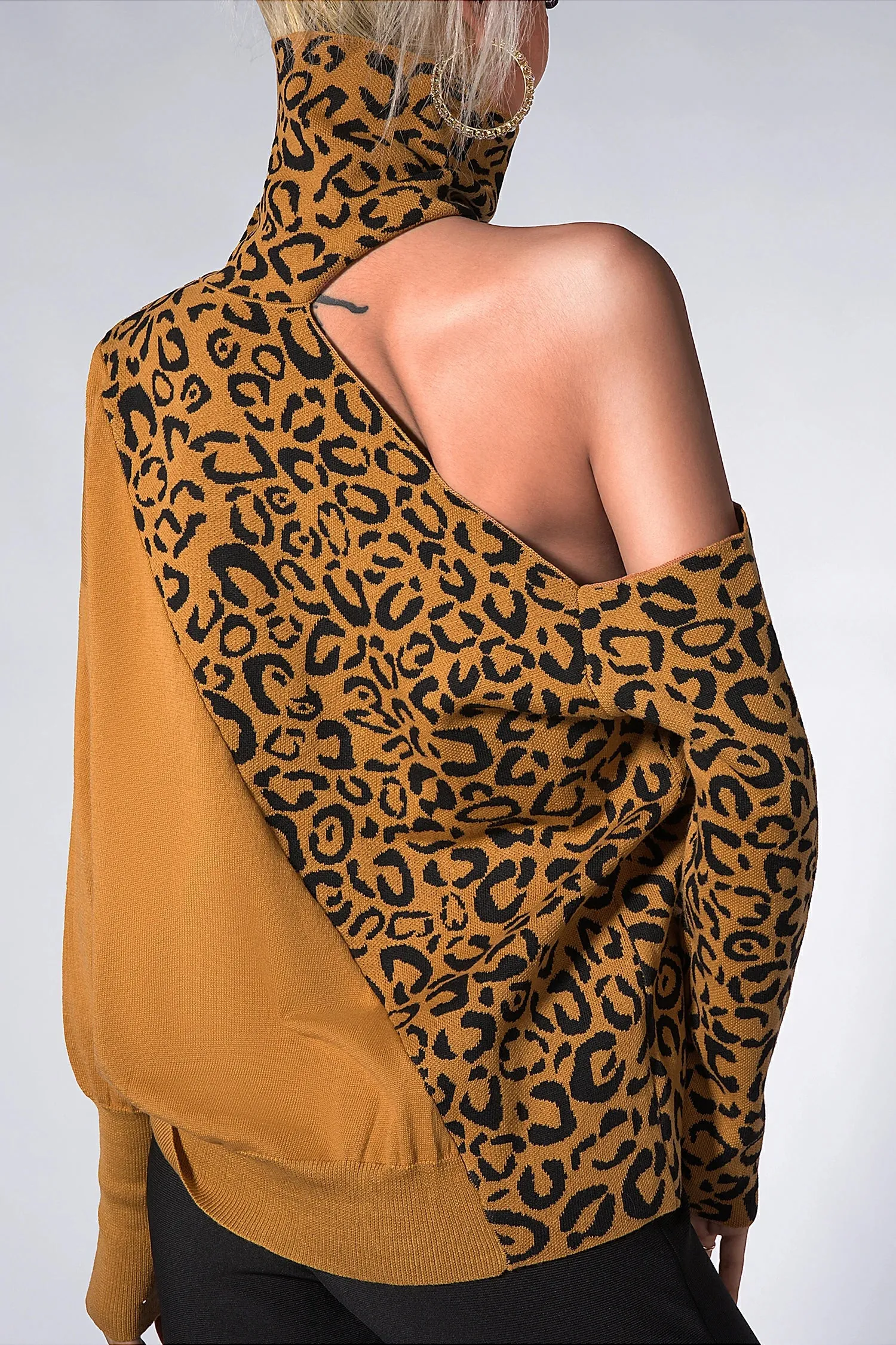 Fiorenza Highneck Print Sweater