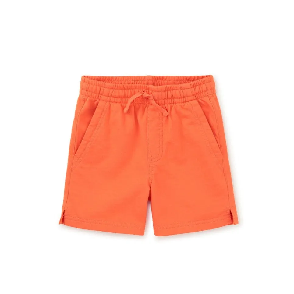 Flame Orange Knit Shorts