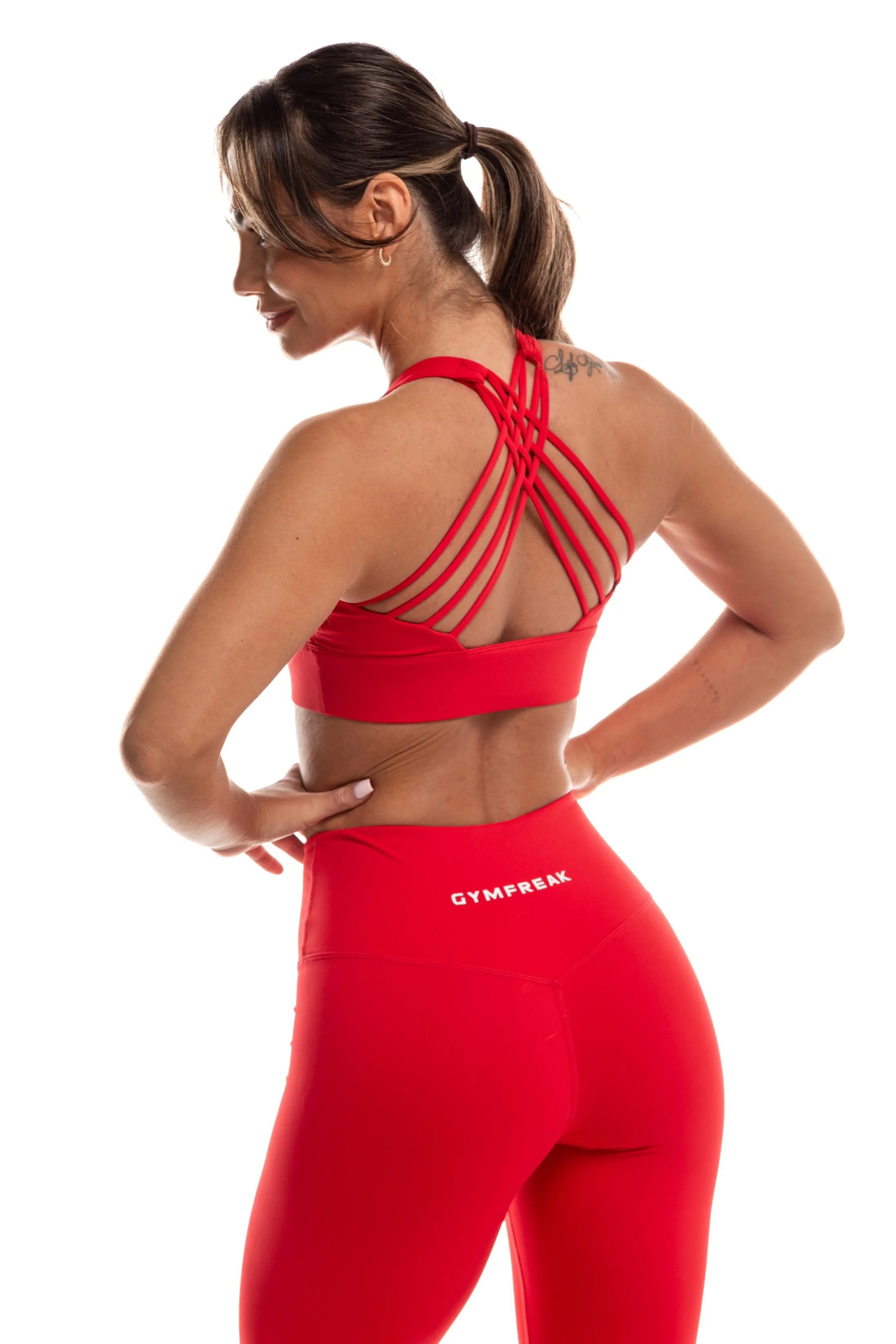 GymFreak Women's Vision Leggings - Red