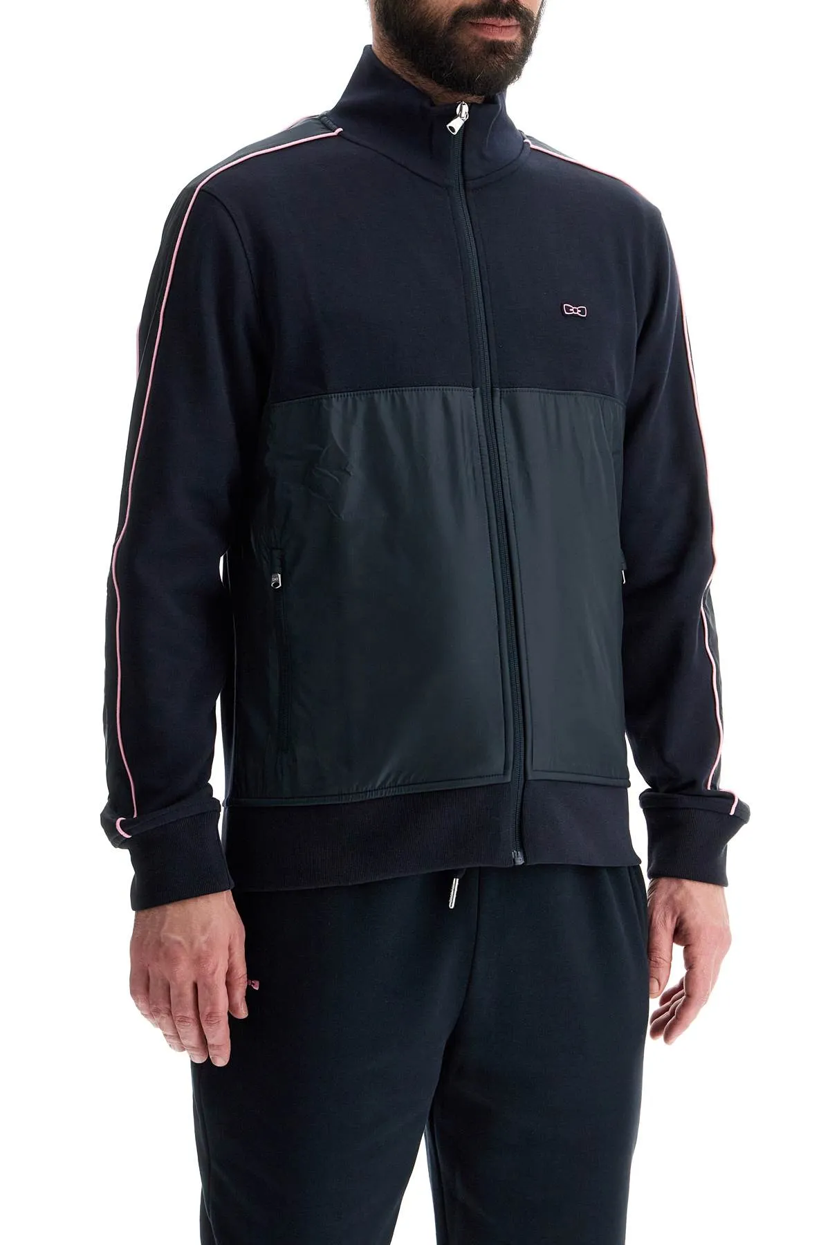 High Collar Zip-Up Fleece Sweatshirt