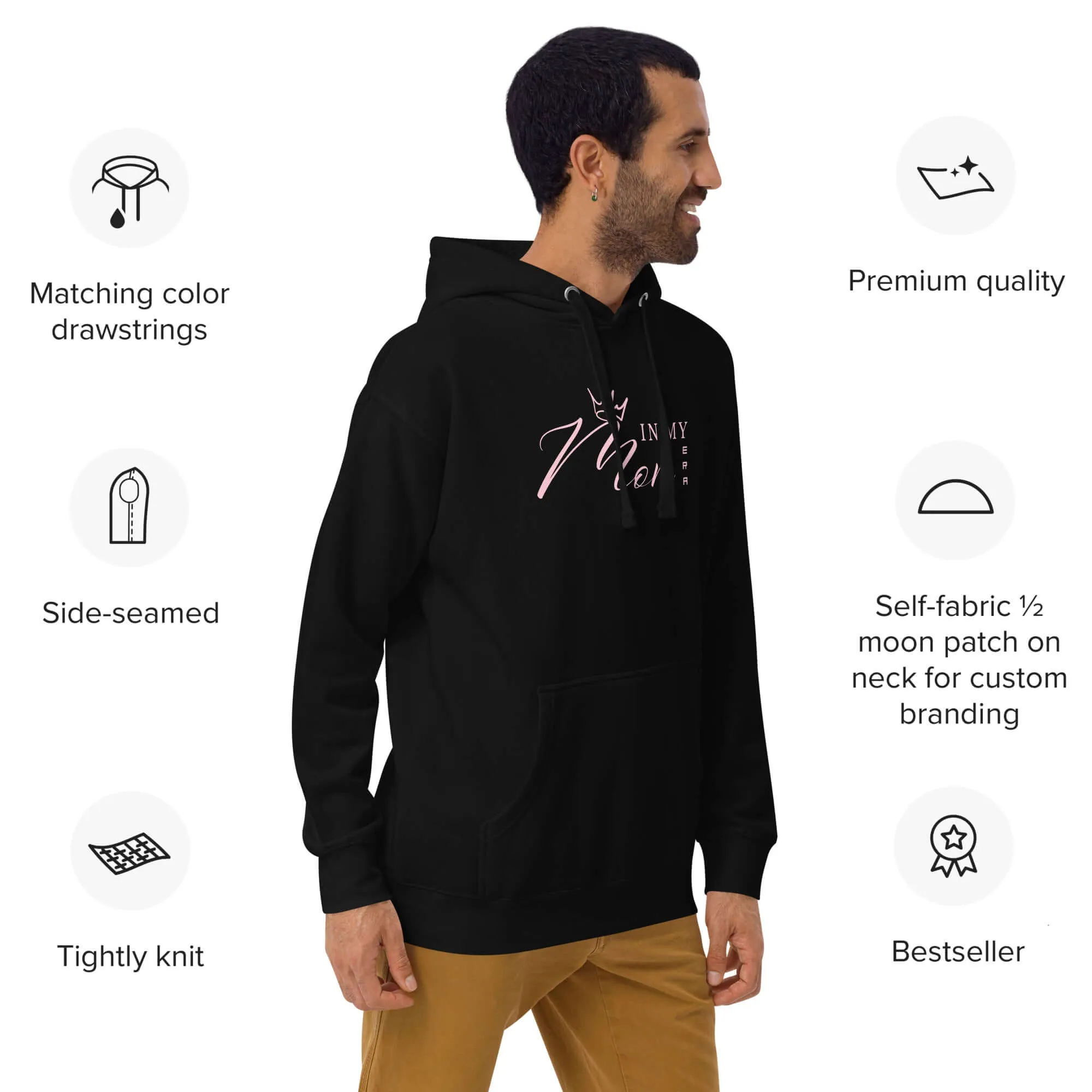 In My Mom Era Quote Graphic Unisex Hoodie