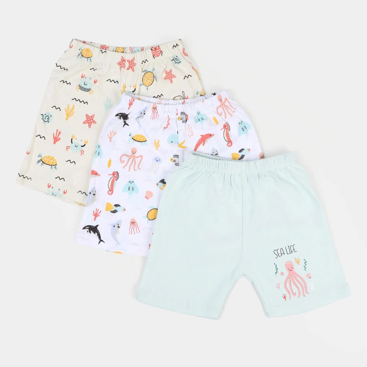 Infant Boys Cotton Short 3Pcs Marine - Multi
