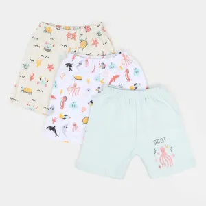 Infant Boys Cotton Short 3Pcs Marine - Multi