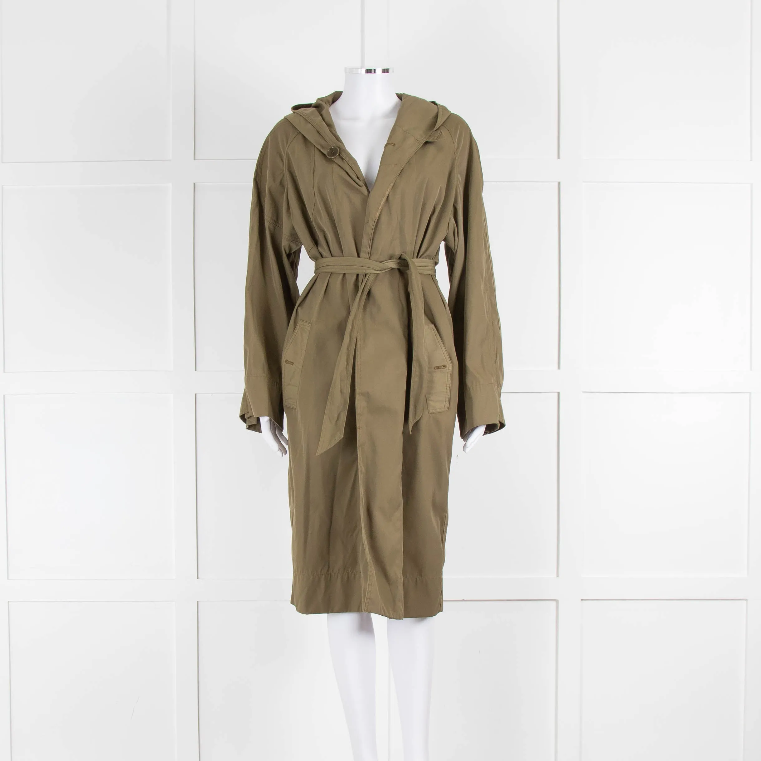 Isabel Marant Etoile Khaki Hooded Raincoat