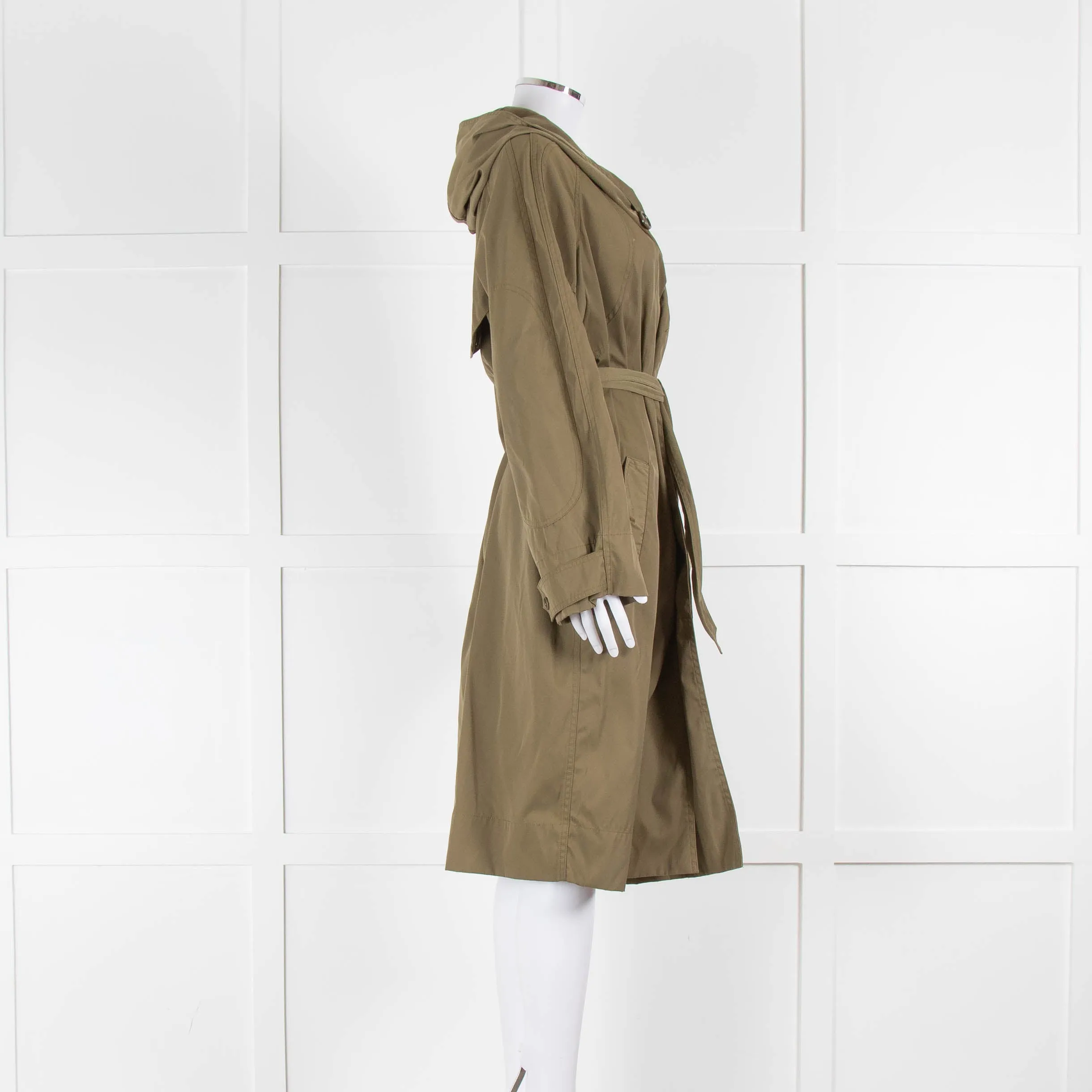 Isabel Marant Etoile Khaki Hooded Raincoat