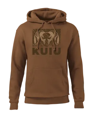 KUIU Distressed Box Logo Hoodie | Saddle