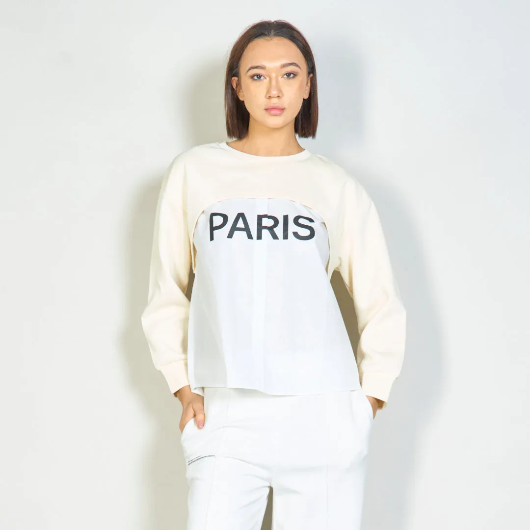 Layered "Paris" contrast sweatshirt wholesale