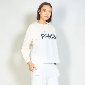 Layered "Paris" contrast sweatshirt wholesale