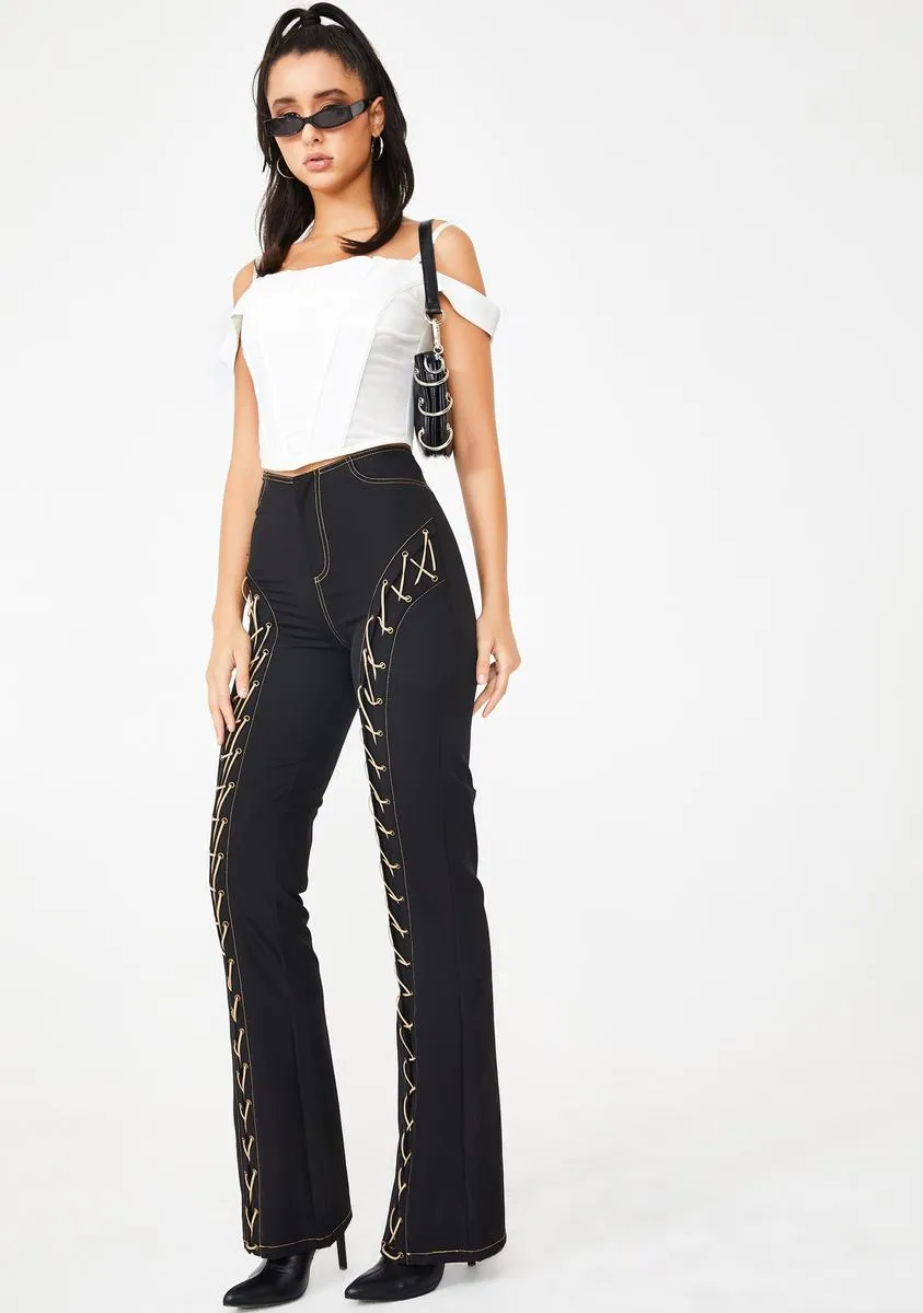 Loretta Lace Up Pants