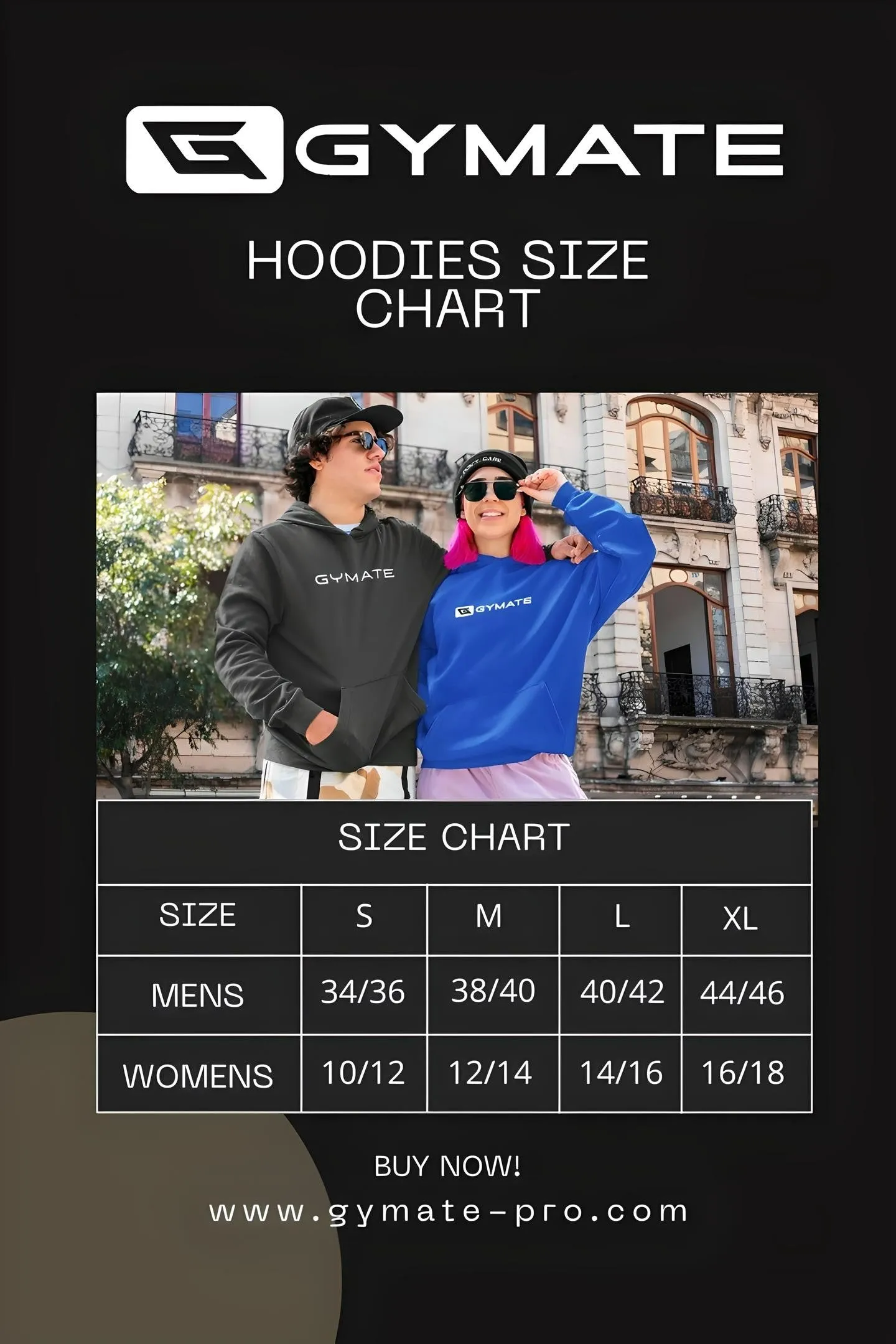 Mens Hoodies Designer Gymate Original Think Positive [ctr/lge]