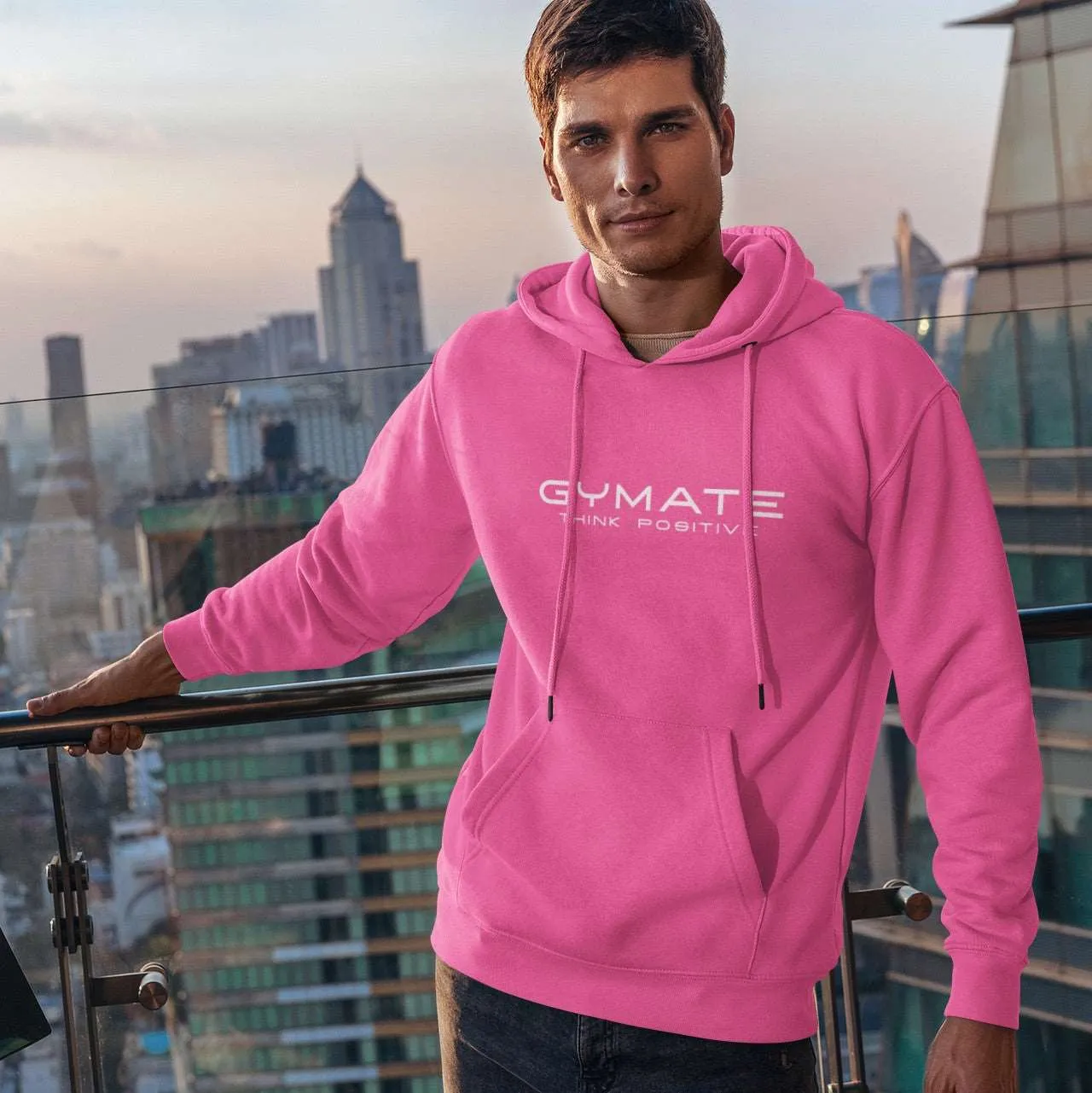 Mens Hoodies Designer Gymate Original Think Positive [ctr/lge]