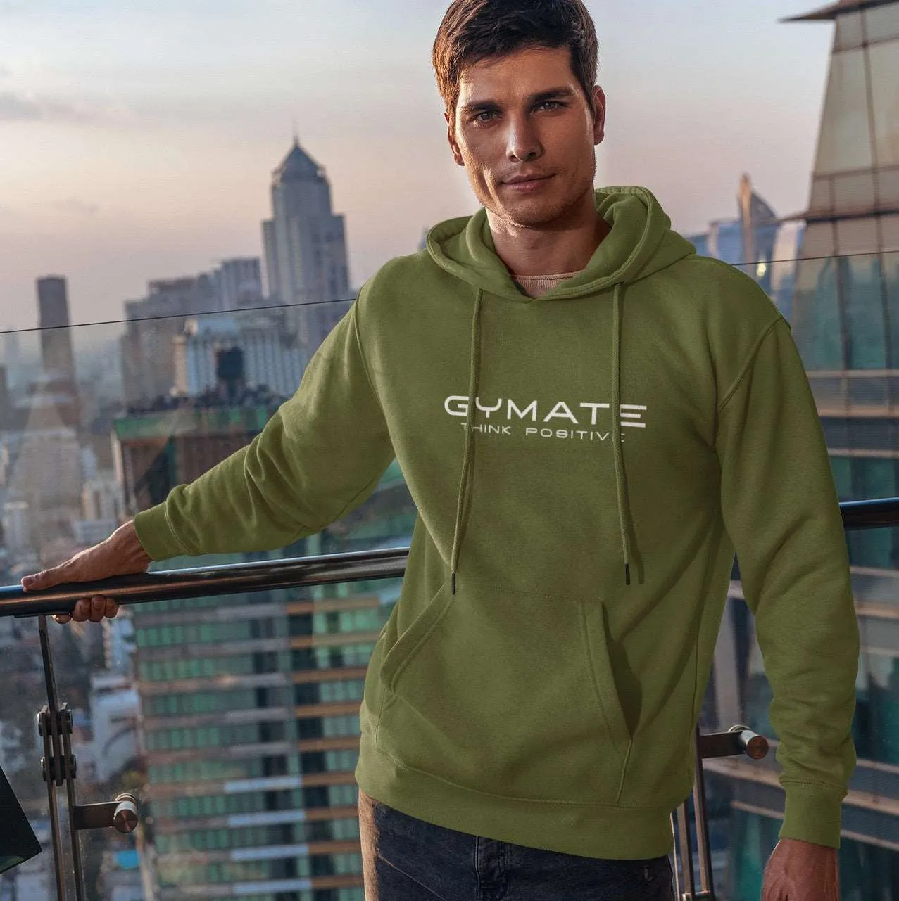 Mens Hoodies Designer Gymate Original Think Positive [ctr/lge]