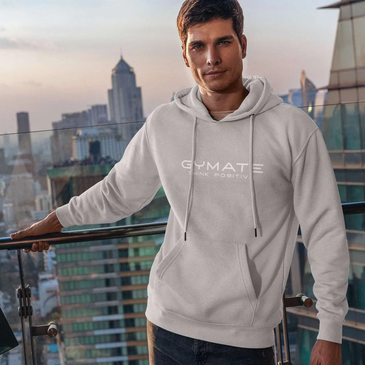 Mens Hoodies Designer Gymate Original Think Positive [ctr/lge]