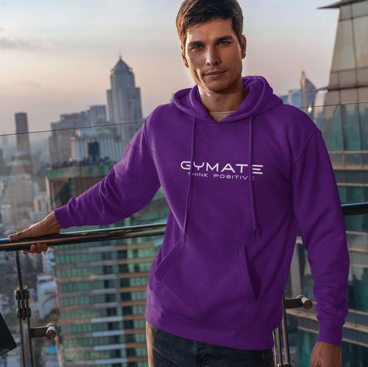 Mens Hoodies Designer Gymate Original Think Positive [ctr/lge]
