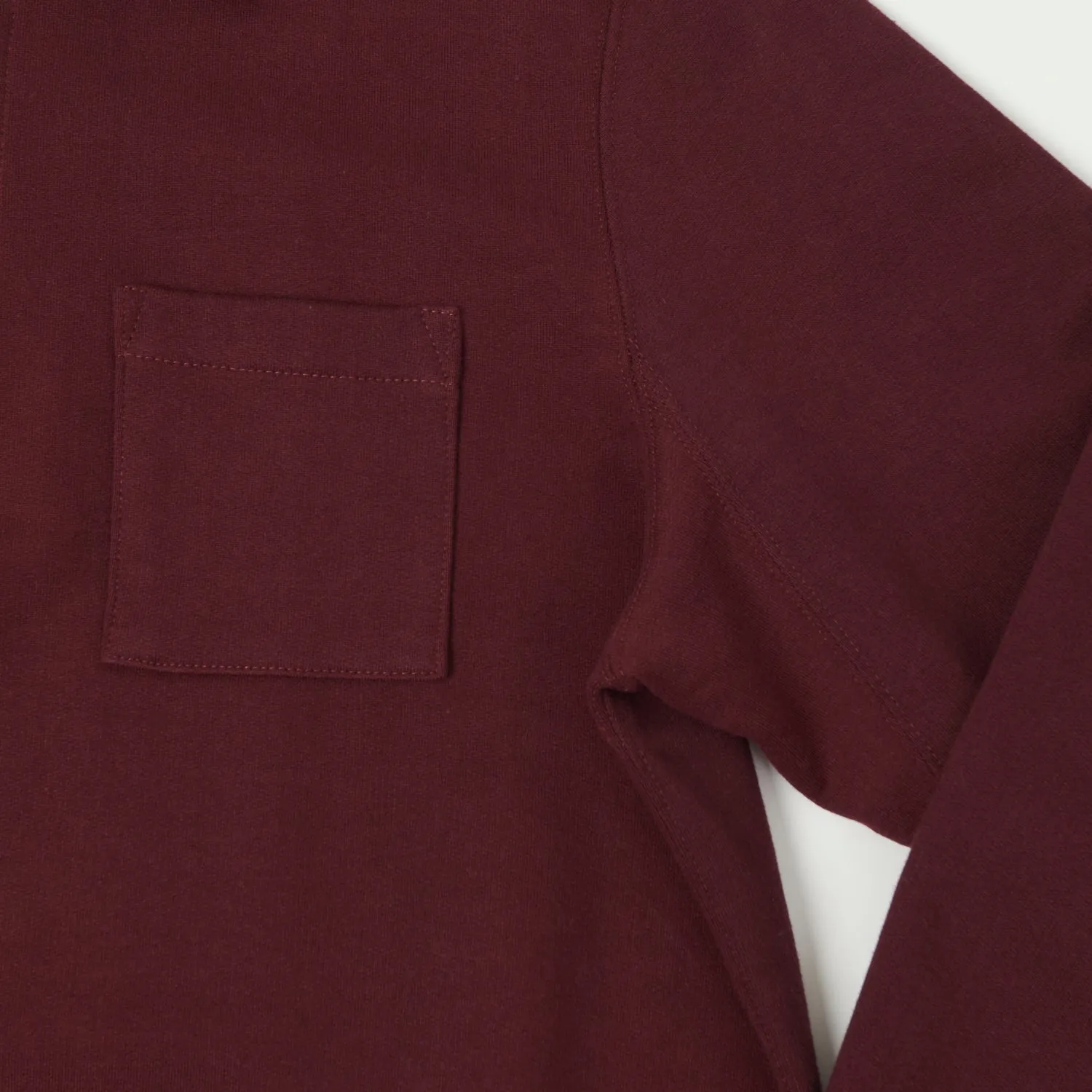 Merz b. Schwanen 342Z Half Zip Sweatshirt - Ruby Red