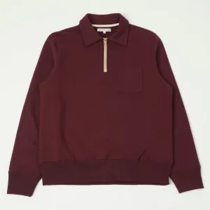 Merz b. Schwanen 342Z Half Zip Sweatshirt - Ruby Red