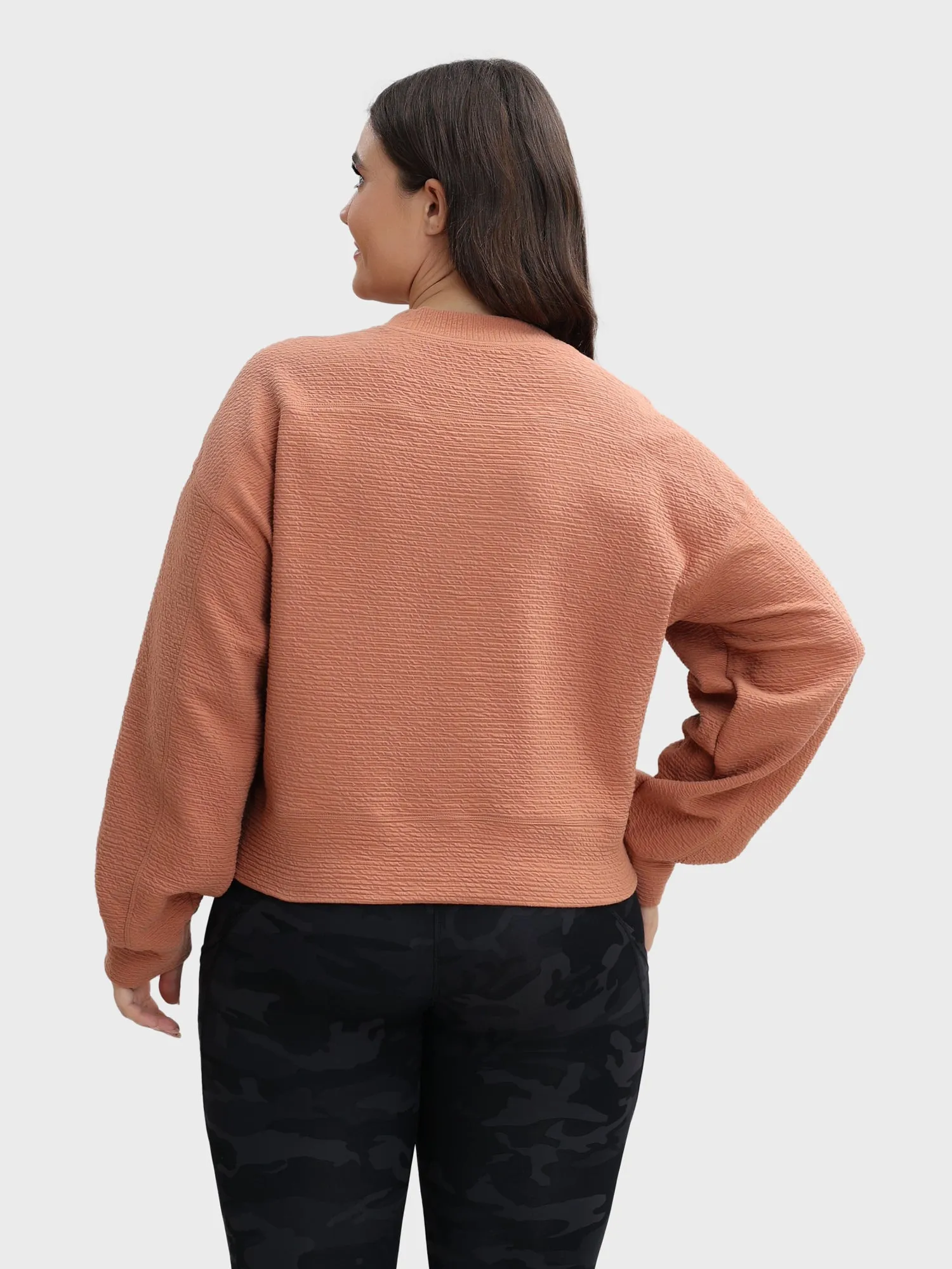 Midsize Loose Versatile Casual Sports Pullover Sweatshirt