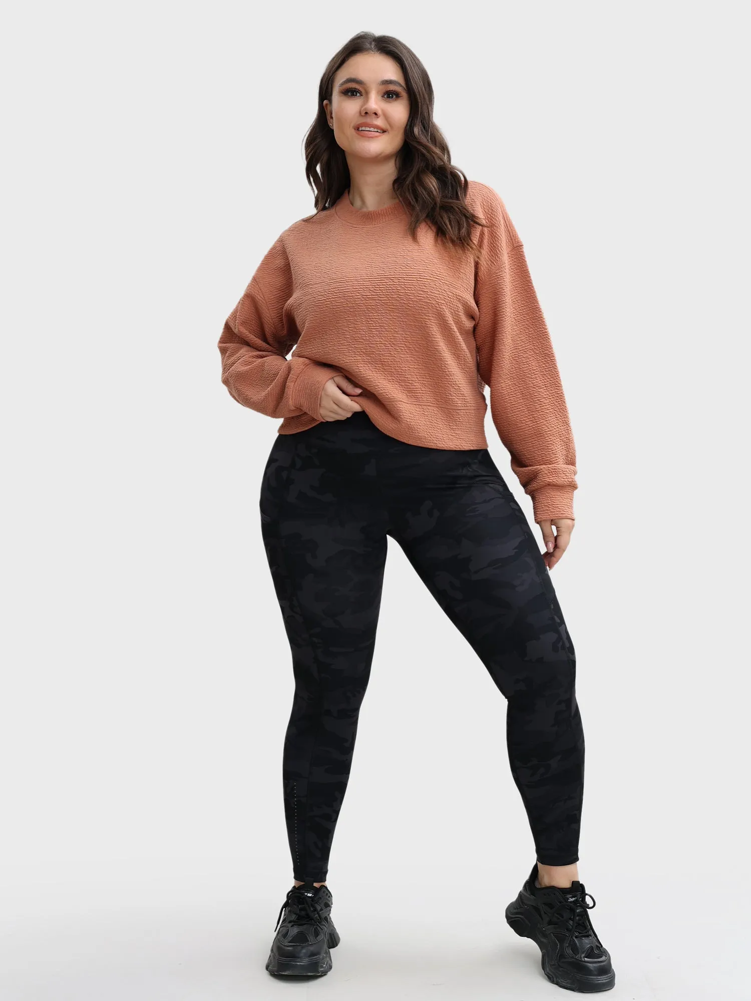 Midsize Loose Versatile Casual Sports Pullover Sweatshirt