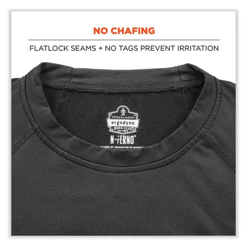 N-ferno 6435 Midweight Long Sleeve Base Layer Shirt, 3x-large, Black, Ships In 1-3 Business Days